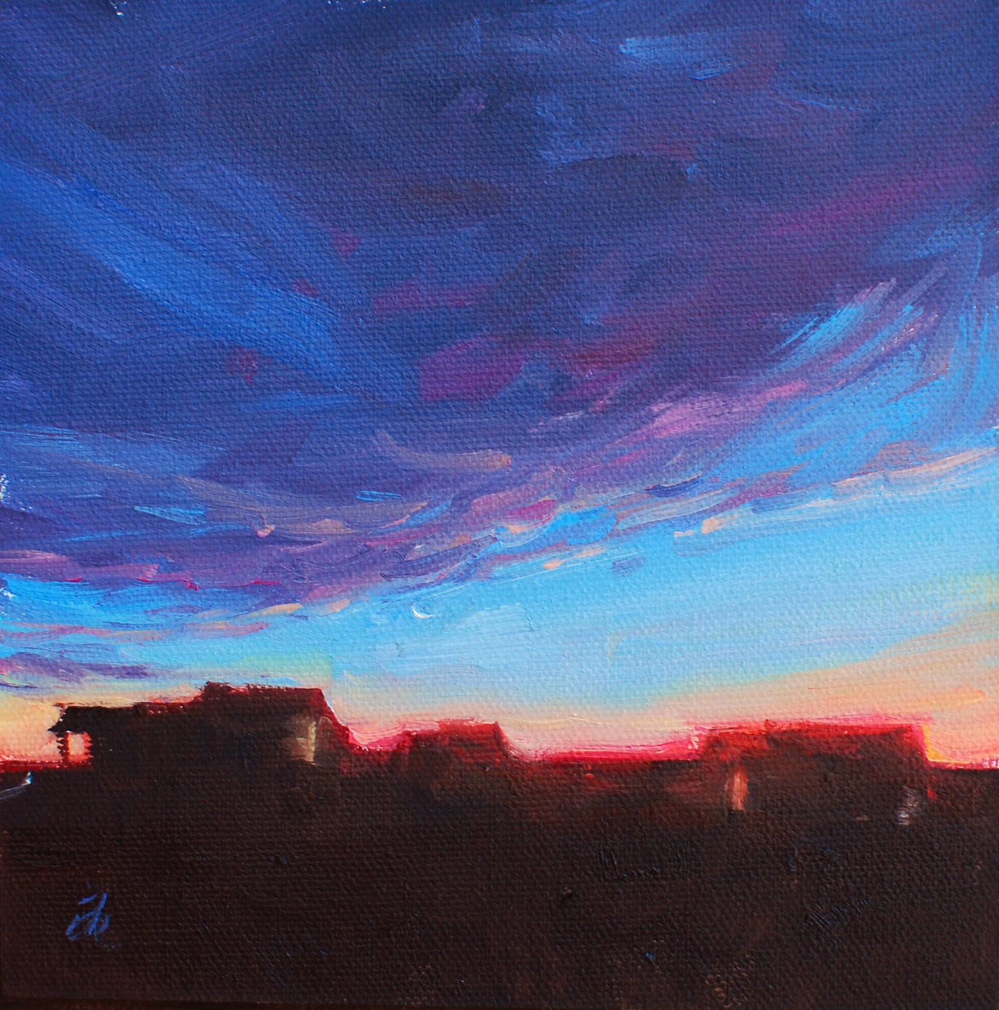 The Skies Proclaim, study 11, 6x6, oil