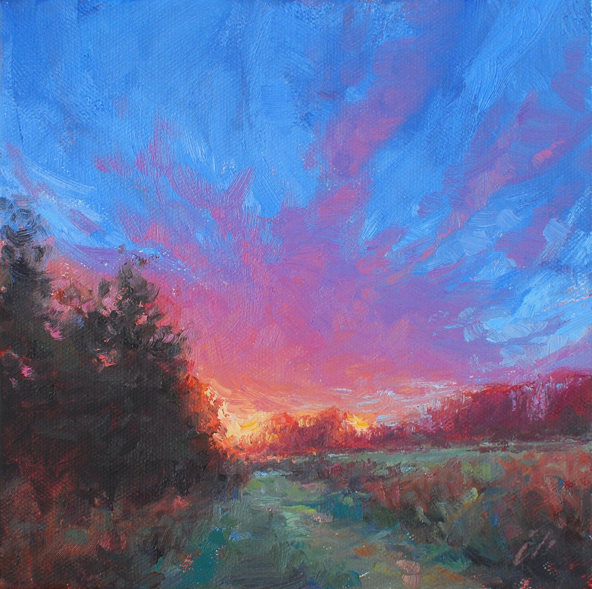 Nature's Palette, 8x8, oil