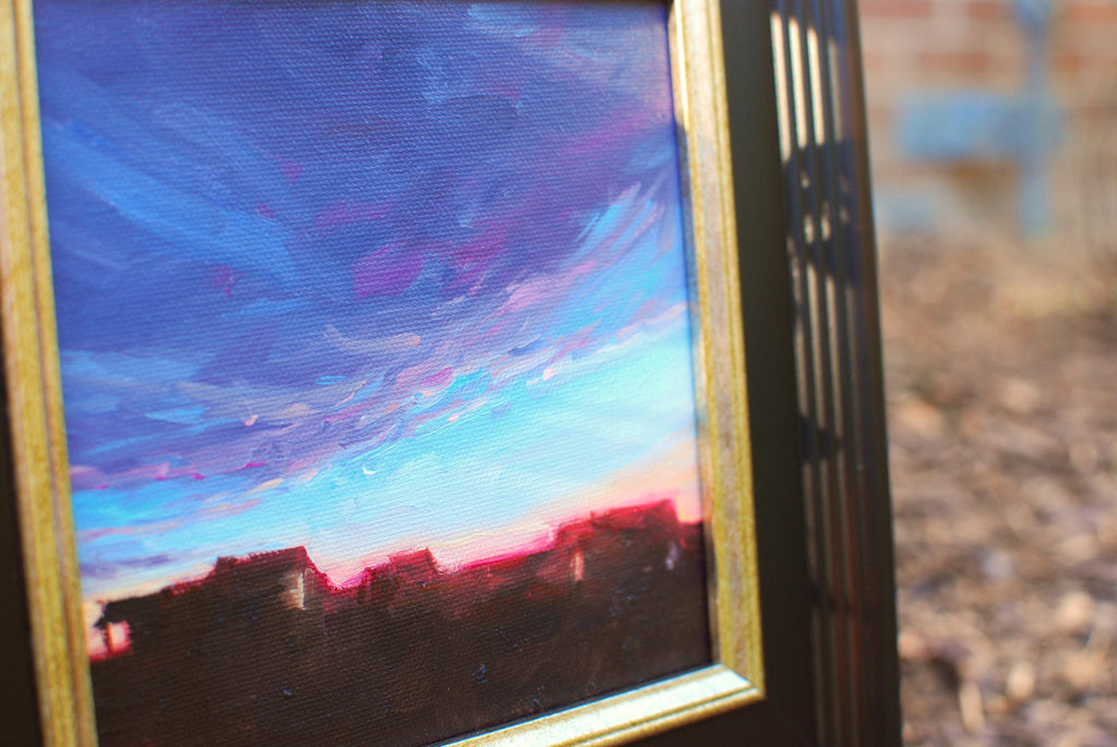 The Skies Proclaim, study 11, 6x6, oil