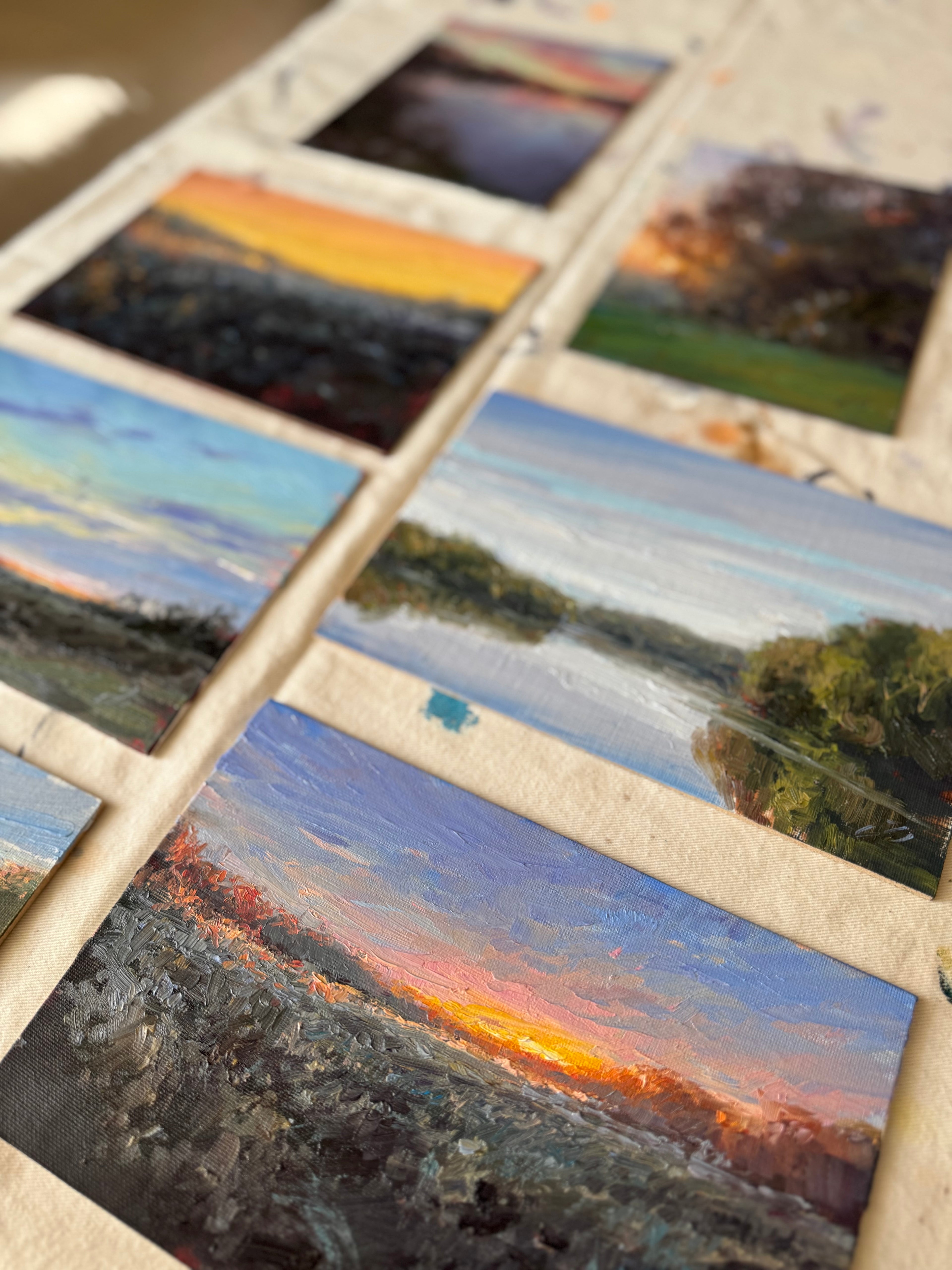 small original oil paintings for sale at a reduced rate leading up to the holidays