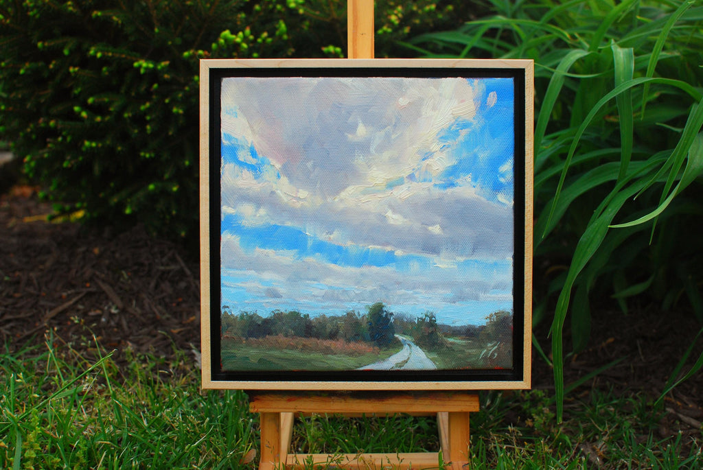 Silver Lined, 8x8, oil