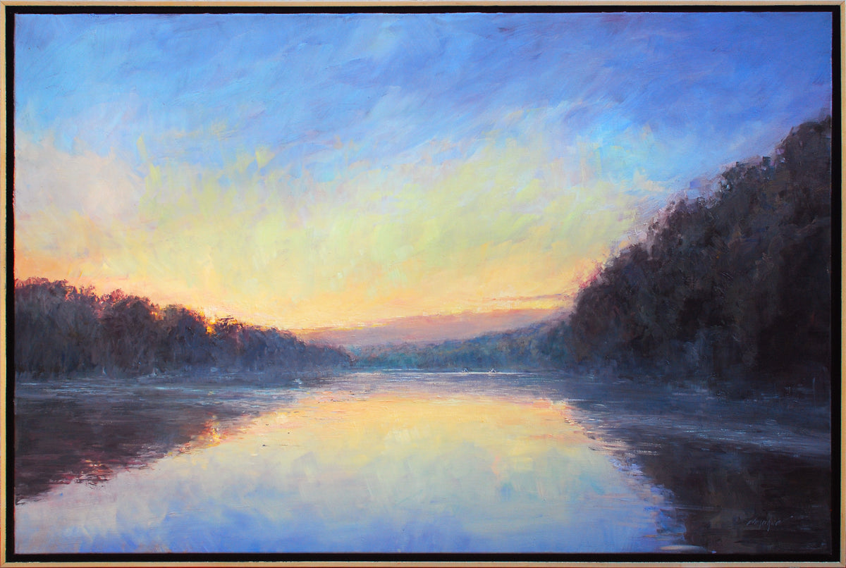 River Hold the Light, 24x36, oil