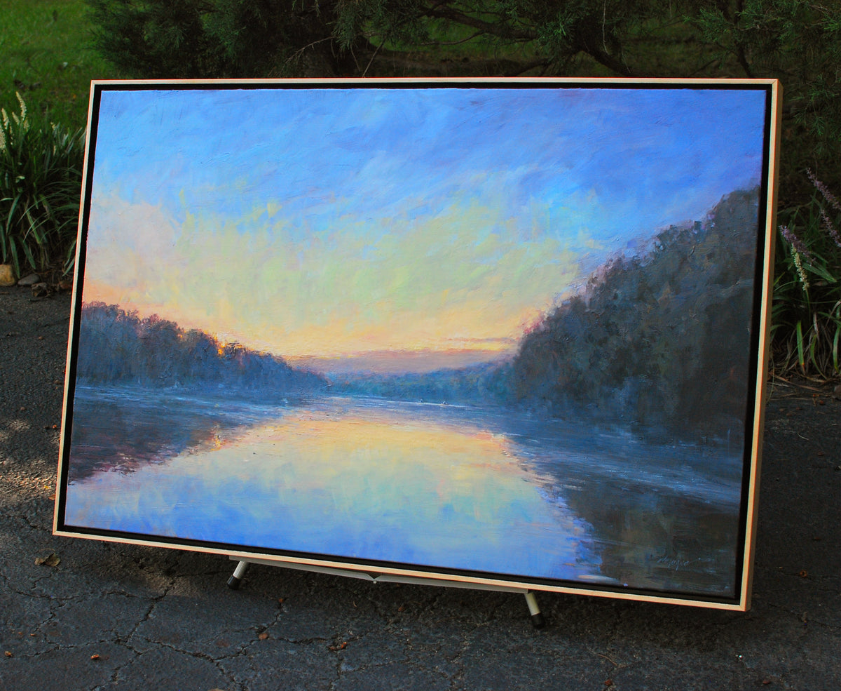 River Hold the Light, 24x36, oil