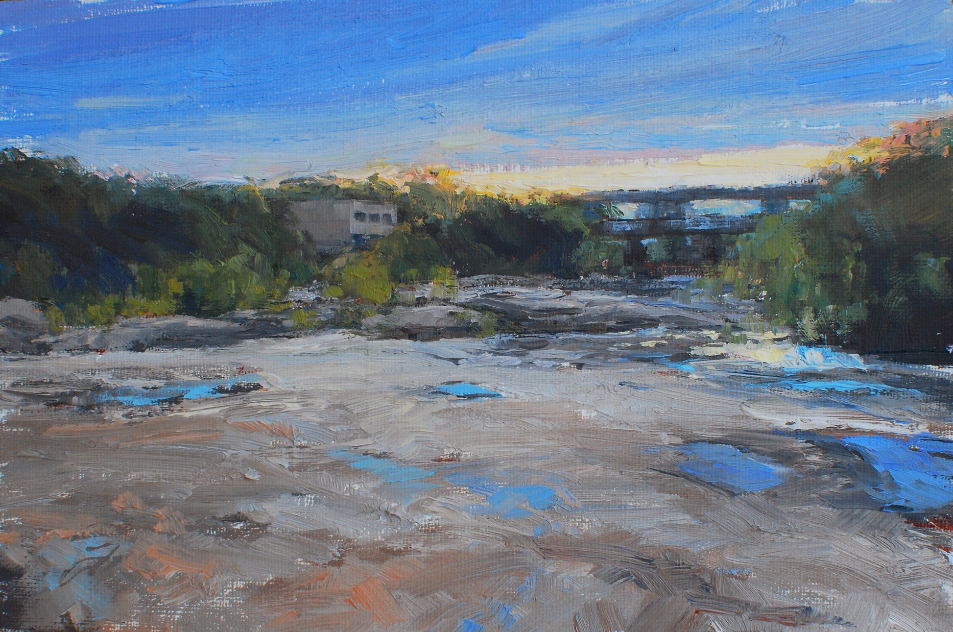 Dry Rocks, James River, 6x9