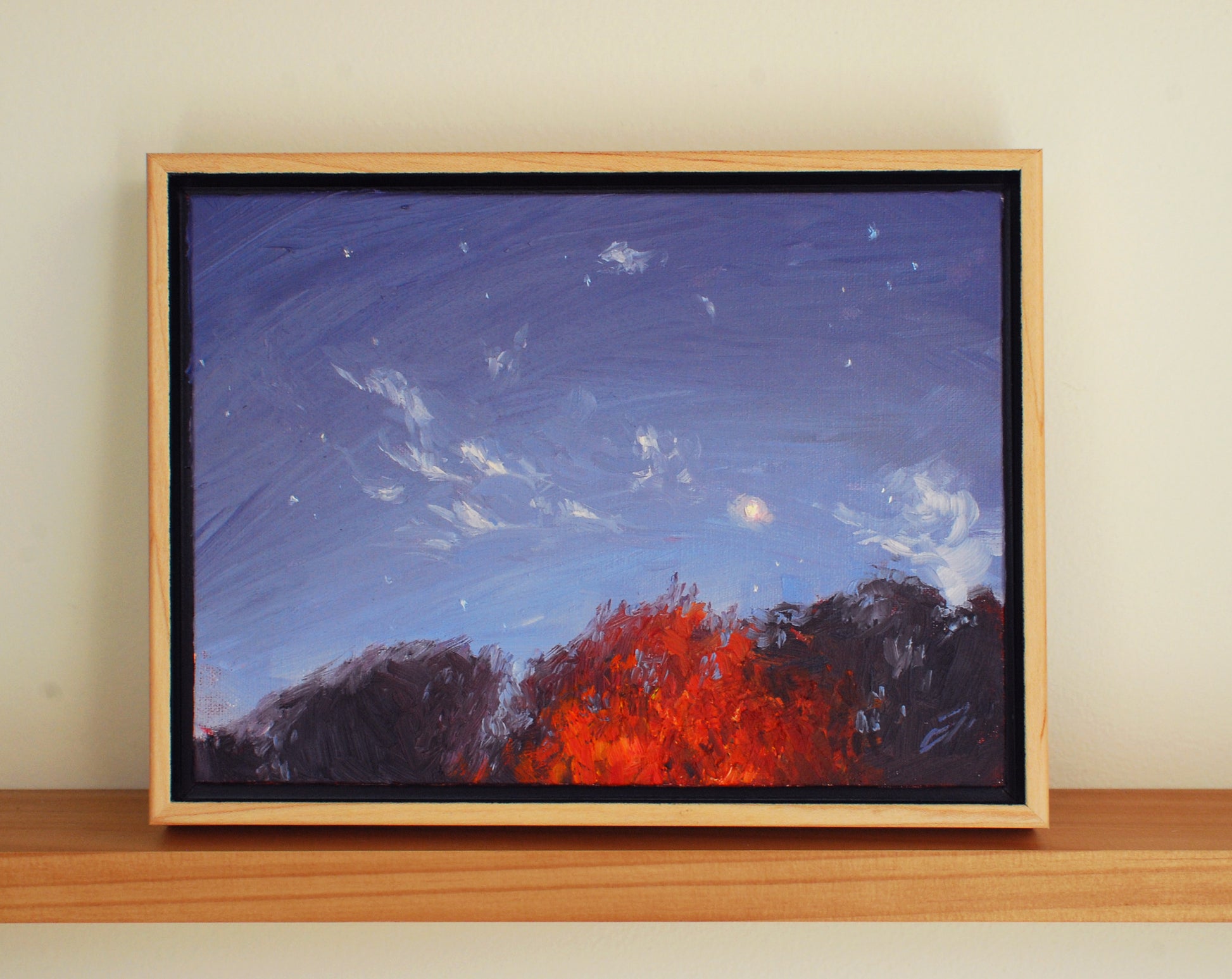 Moon and Saturn, 6x8