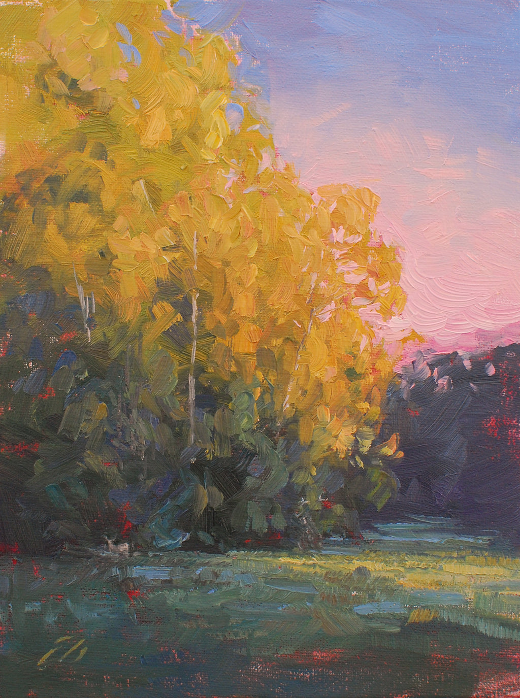 Morning Rises, 6x8, oil