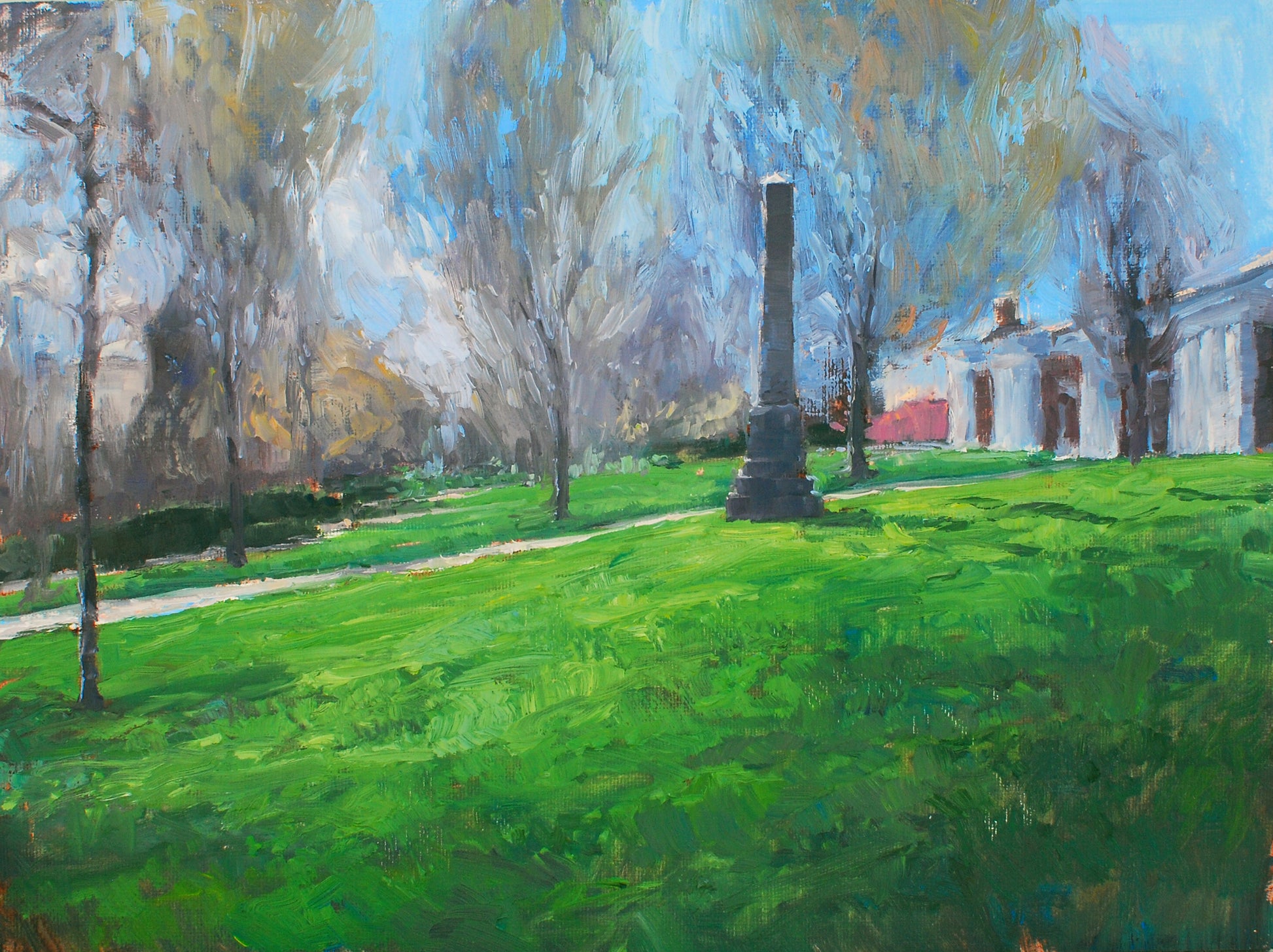 Springtime at Washington and Lee, 9x12