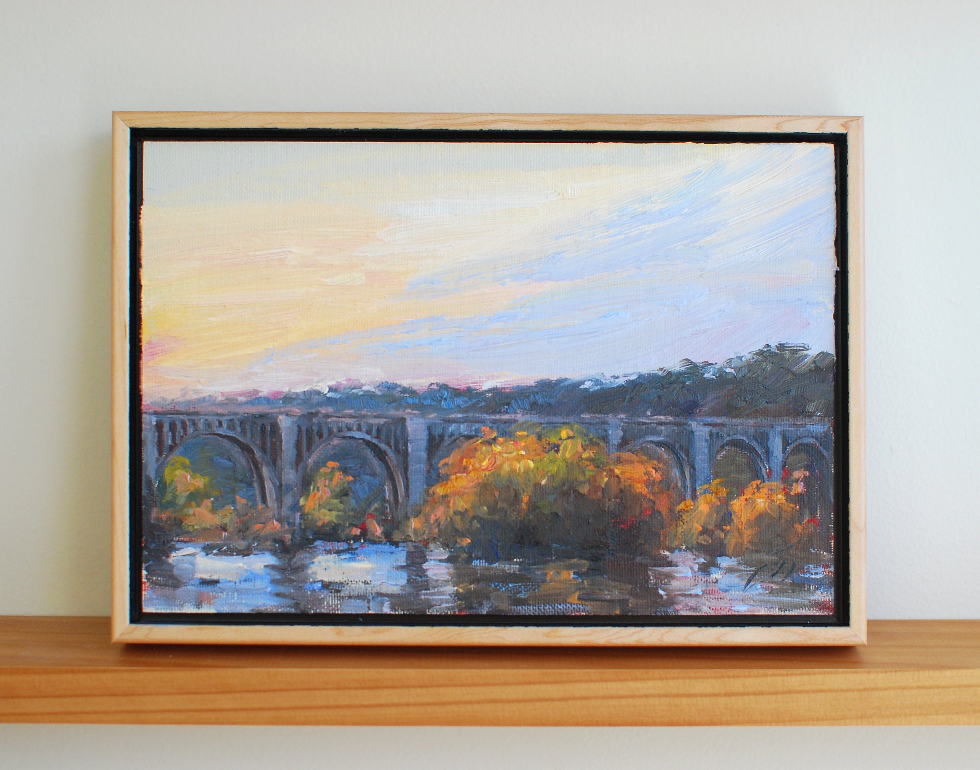 Train Bridge on the James, 6x9