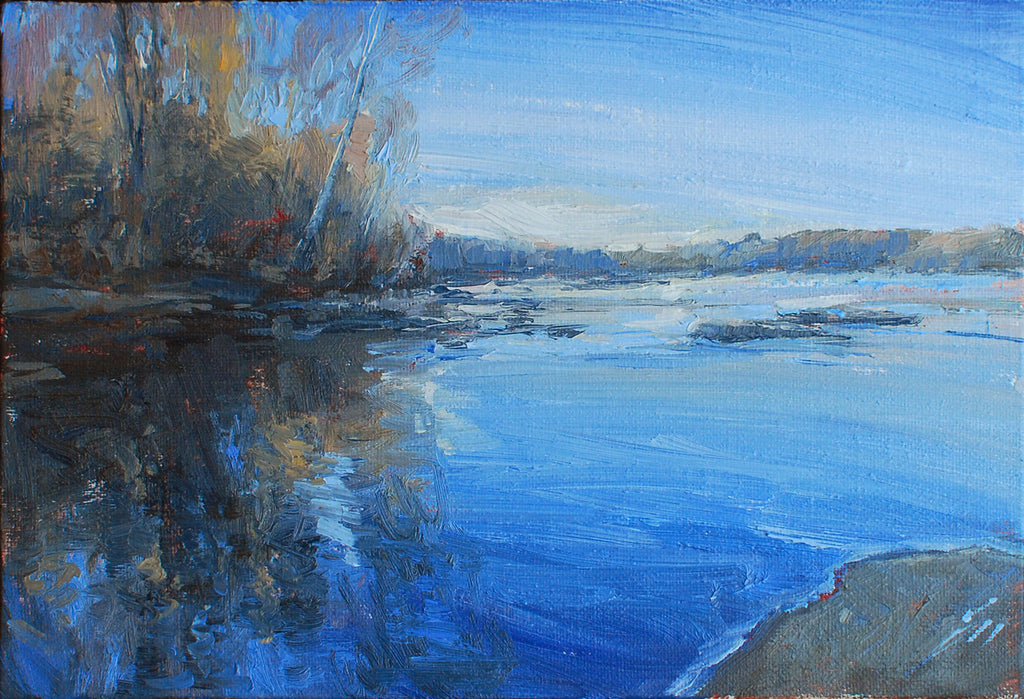 Winter at Pony Pasture, 6x9