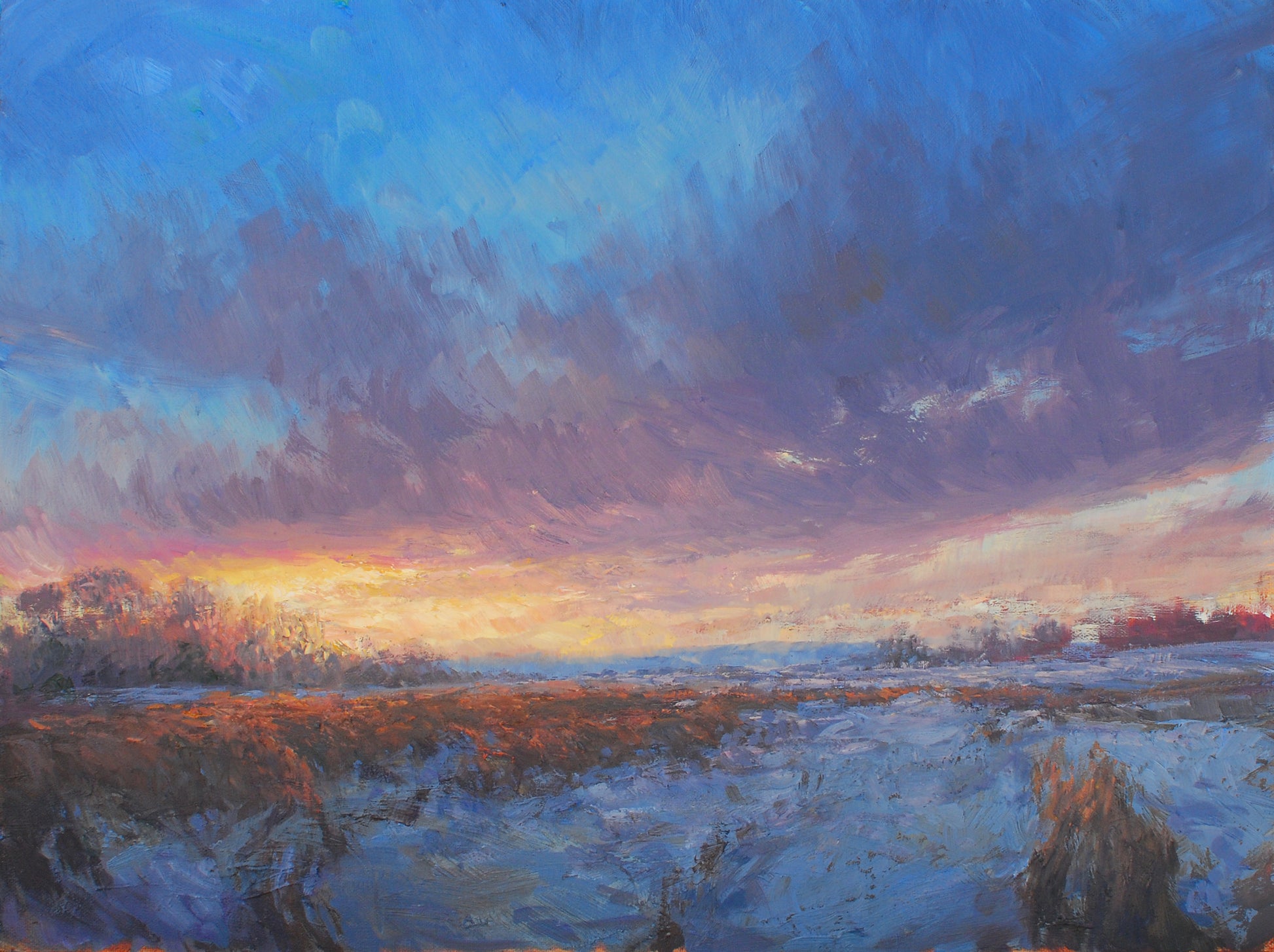 Winter's Gold, 12x16