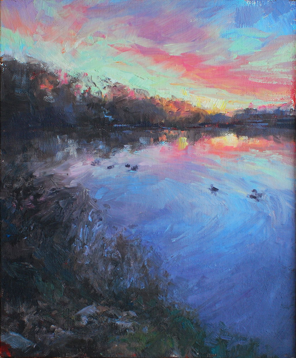 Winter Reflections, 6 5/8x8